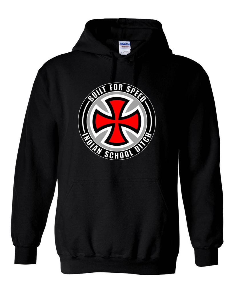 5. "Built for Speed!" Indian School Ditch Skateboard Hoodies